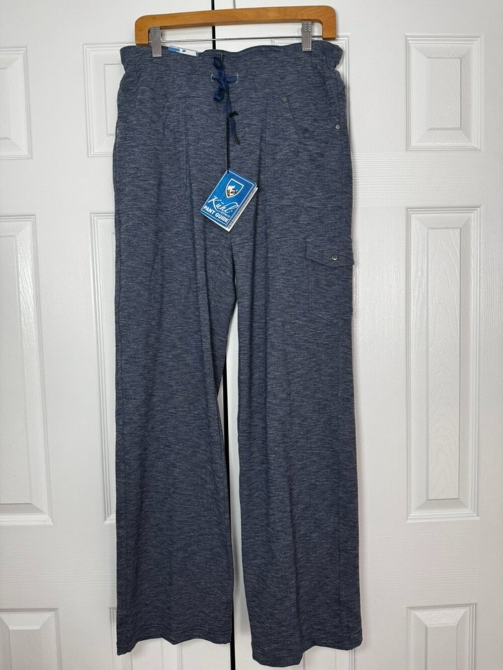 NWT Kuhl Women's KuhlKurve Pull On Indigo Blue Straight Elastic Cord Pants - 12